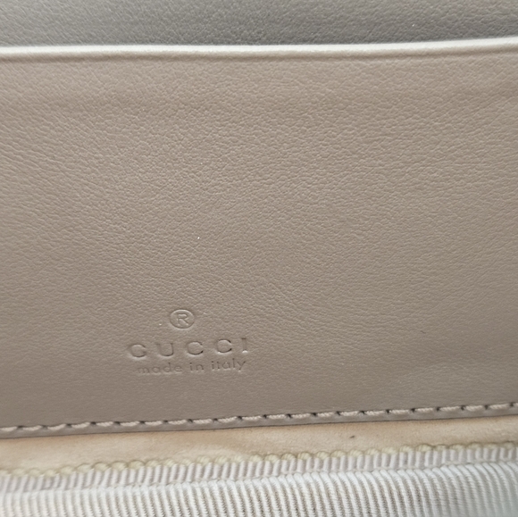 Authentic Gucci GG Marmont Matelasse Leather Mini Chain Bag In Porcelain Rose - Picture 5 of 6